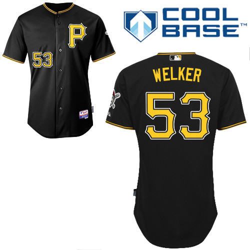 Duke Welker #53 MLB Jersey-Pittsburgh Pirates Men's Authentic Alternate Black Cool Base Baseball Jersey